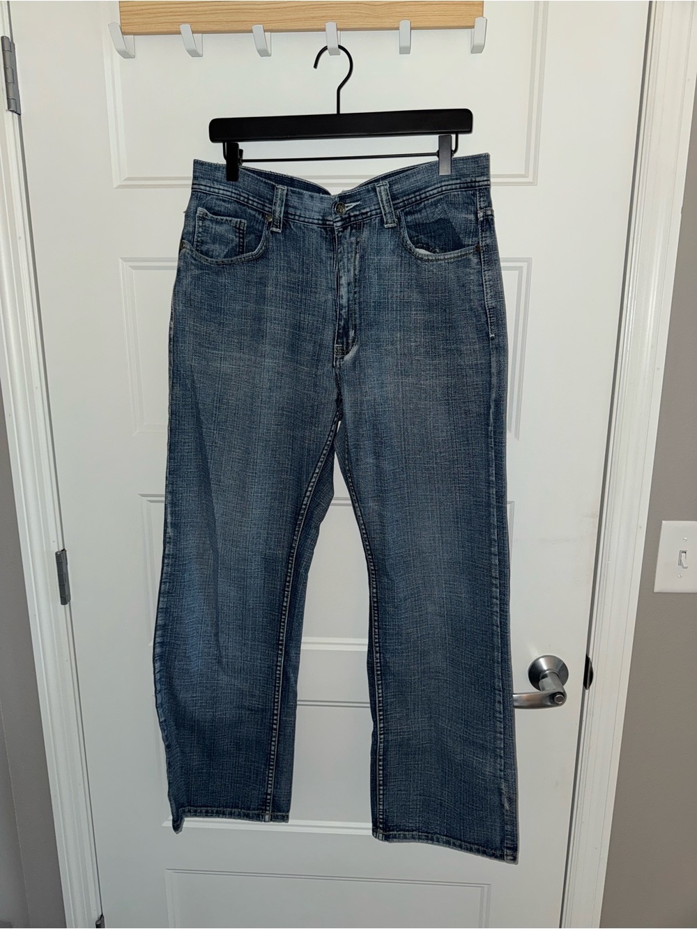 Replay Men's Straight-Leg Blue Denim Jeans